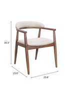 Wood Framed Beige Dining Chair | OROA Modern Goka | Oroatrade.com