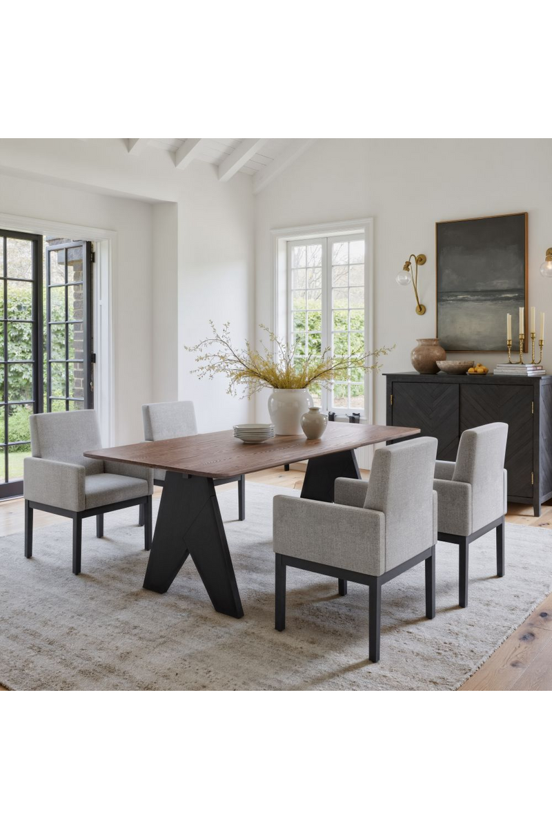 Rectangular Rubberwood Dining Table | OROA Modern Lisse | Oroatrade.com