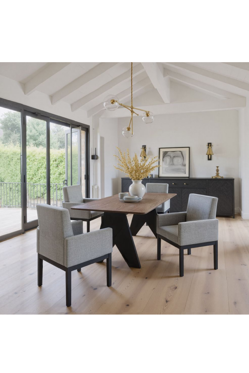 Rectangular Rubberwood Dining Table | OROA Modern Lisse | Oroatrade.com