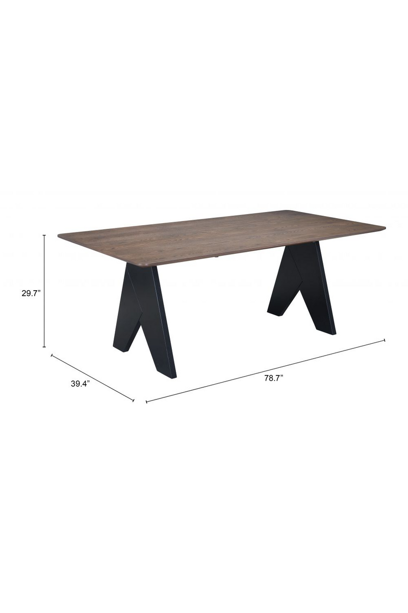 Rectangular Rubberwood Dining Table | OROA Modern Lisse | Oroatrade.com