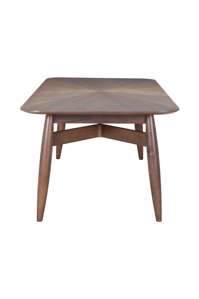 Brown Rubberwood Dining Table | OROA Modern Silea | Oroatrade.com