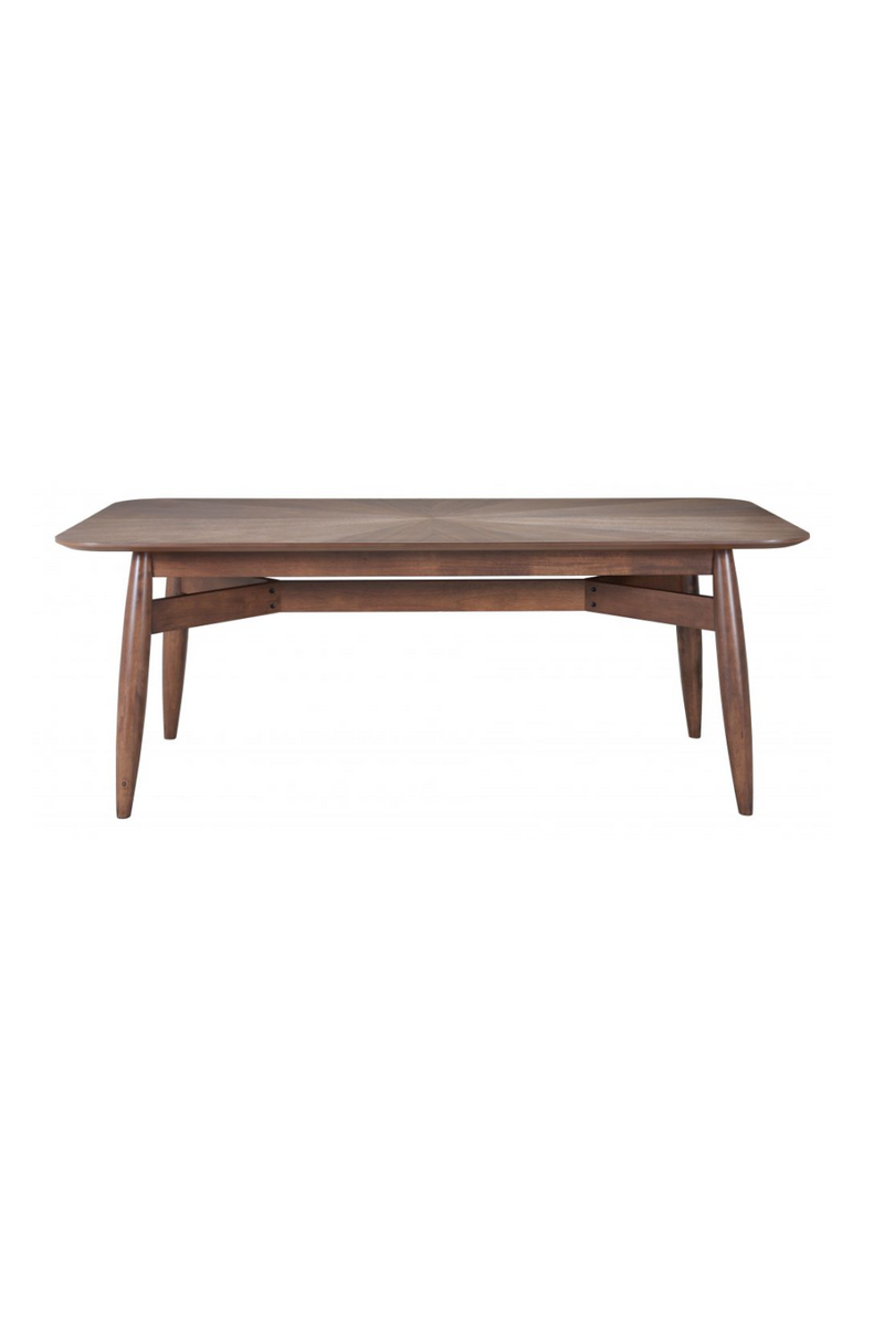 Brown Rubberwood Dining Table | OROA Modern Silea | Oroatrade.com