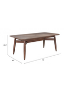Brown Rubberwood Dining Table | OROA Modern Silea | Oroatrade.com
