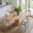 Oval Rubberwood Dining Table | OROA Modern Disque | Oroatrade.com