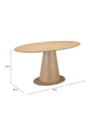 Oval Rubberwood Dining Table | OROA Modern Disque | Oroatrade.com