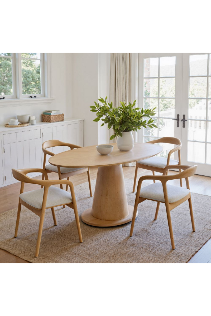 Oval Rubberwood Dining Table | OROA Modern Disque | Oroatrade.com