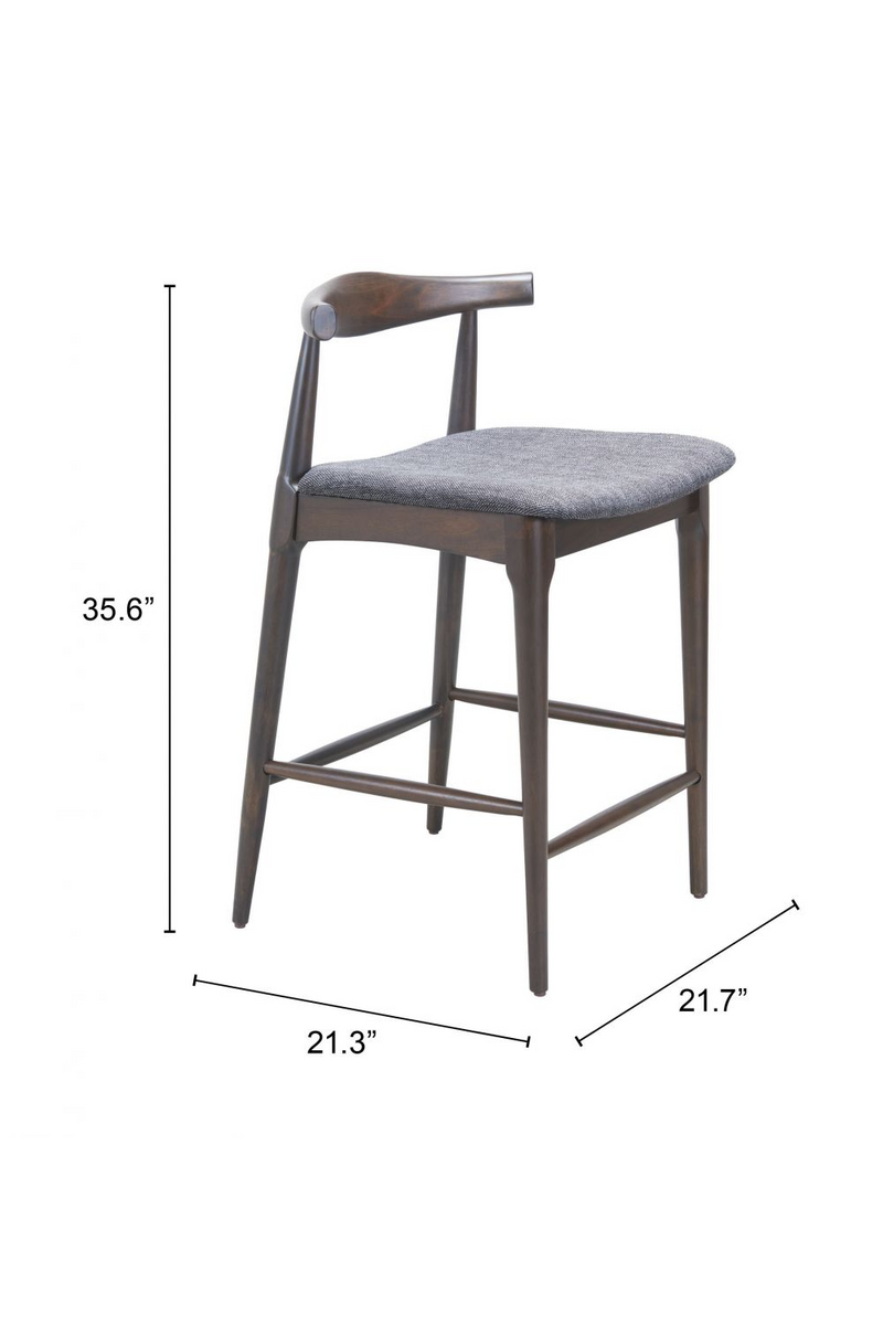 Dark Wooden Counter Stools (2) | OROA Modern Tuzka | Oroatrade.com