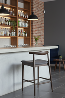 Dark Wooden Counter Stools (2) | OROA Modern Tuzka