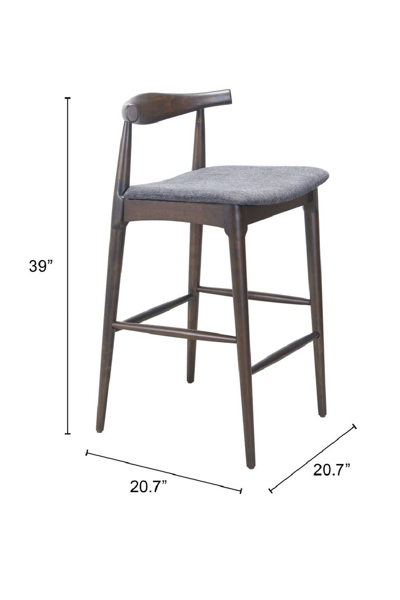 Dark Wooden Bar Stools (2) | OROA Modern Tuzka | Oroatrade.com
