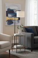 Round Mirror Glass Side Table | OROA Modern Anelli | Oroatrade.com