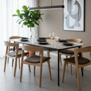 Brown Leather Seat Dining Chairs (2) | OROA Modern Pioro } Oroatrade.com