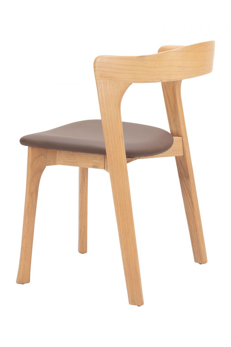 Brown Leather Seat Dining Chairs (2) | OROA Modern Pioro } Oroatrade.com
