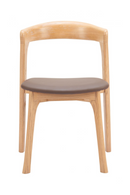 Brown Leather Seat Dining Chairs (2) | OROA Modern Pioro } Oroatrade.com