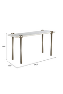 Rectangular White Marble Console Table | OROA Modern Rench | Oroatrade.com