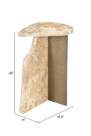 Organic-Shaped Marble Side Table | OROA Modern Surya | Oroatrade.com