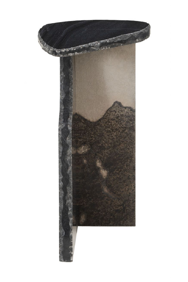 Organic-Shaped Marble Side Table | OROA Modern Surya | Oroatrade.com