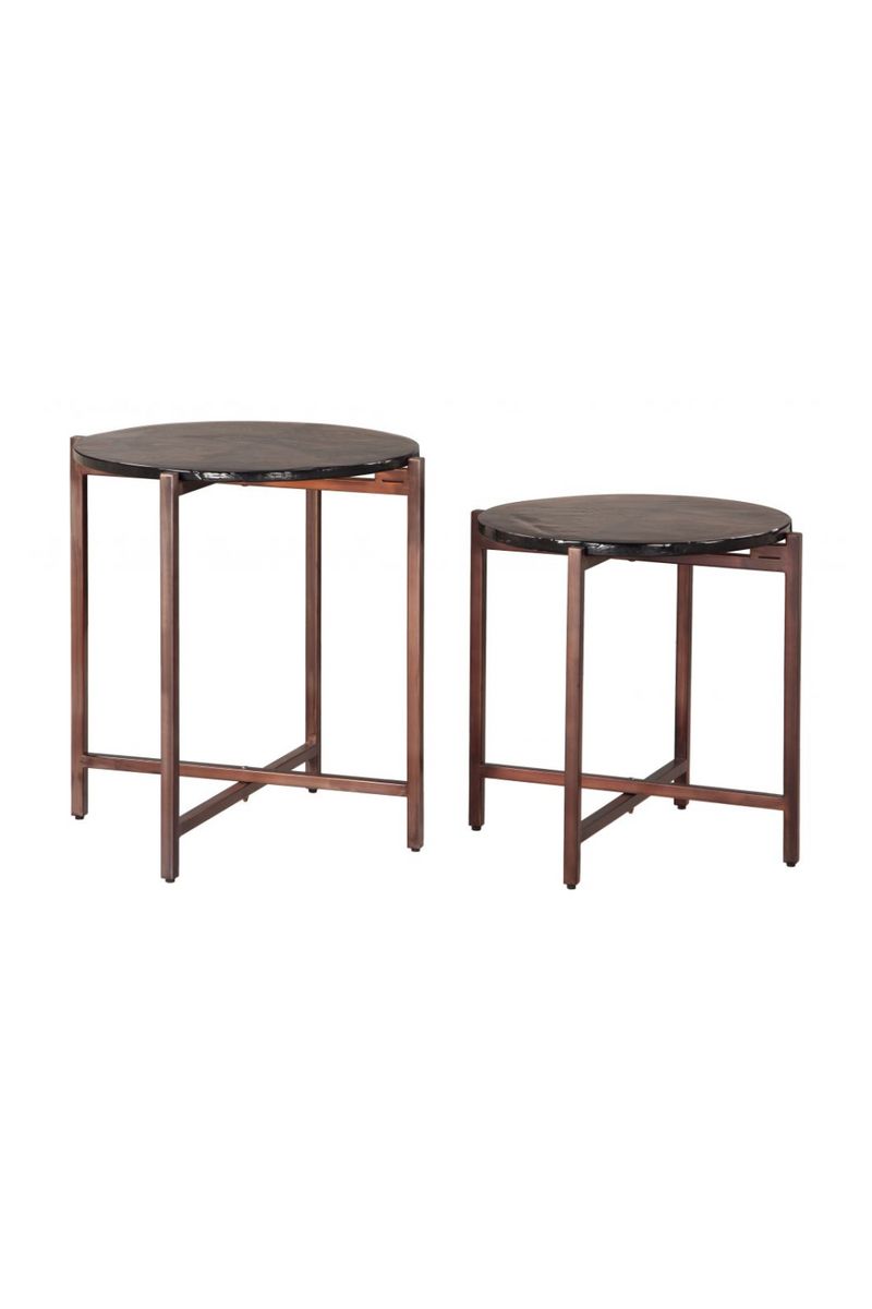 Black Cast Glass Coffee Tabled (2) | OROA Modern Gema | Oroatrade.com