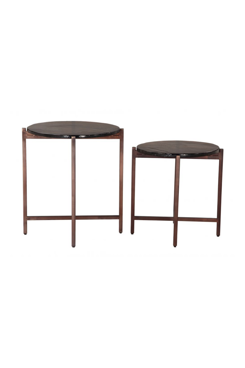 Black Cast Glass Coffee Tabled (2) | OROA Modern Gema | Oroatrade.com