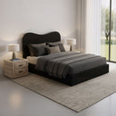 Beige Shearling 2-Drawer Nightstand | OROA Modern Soffice