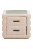Beige Shearling 2-Drawer Nightstand | OROA Modern Soffice | Oroatrade.com