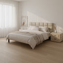 Beige Shearling 2-Drawer Nightstand | OROA Modern Soffice | Oroatrade.com