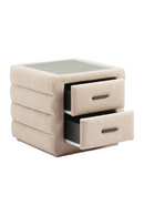 Beige Shearling 2-Drawer Nightstand | OROA Modern Soffice | Oroatrade.com