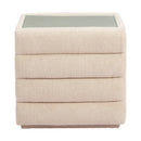 Beige Shearling 2-Drawer Nightstand | OROA Modern Soffice | Oroatrade.com