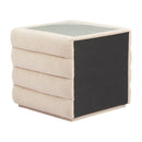 Beige Shearling 2-Drawer Nightstand | OROA Modern Soffice | Oroatrade.com