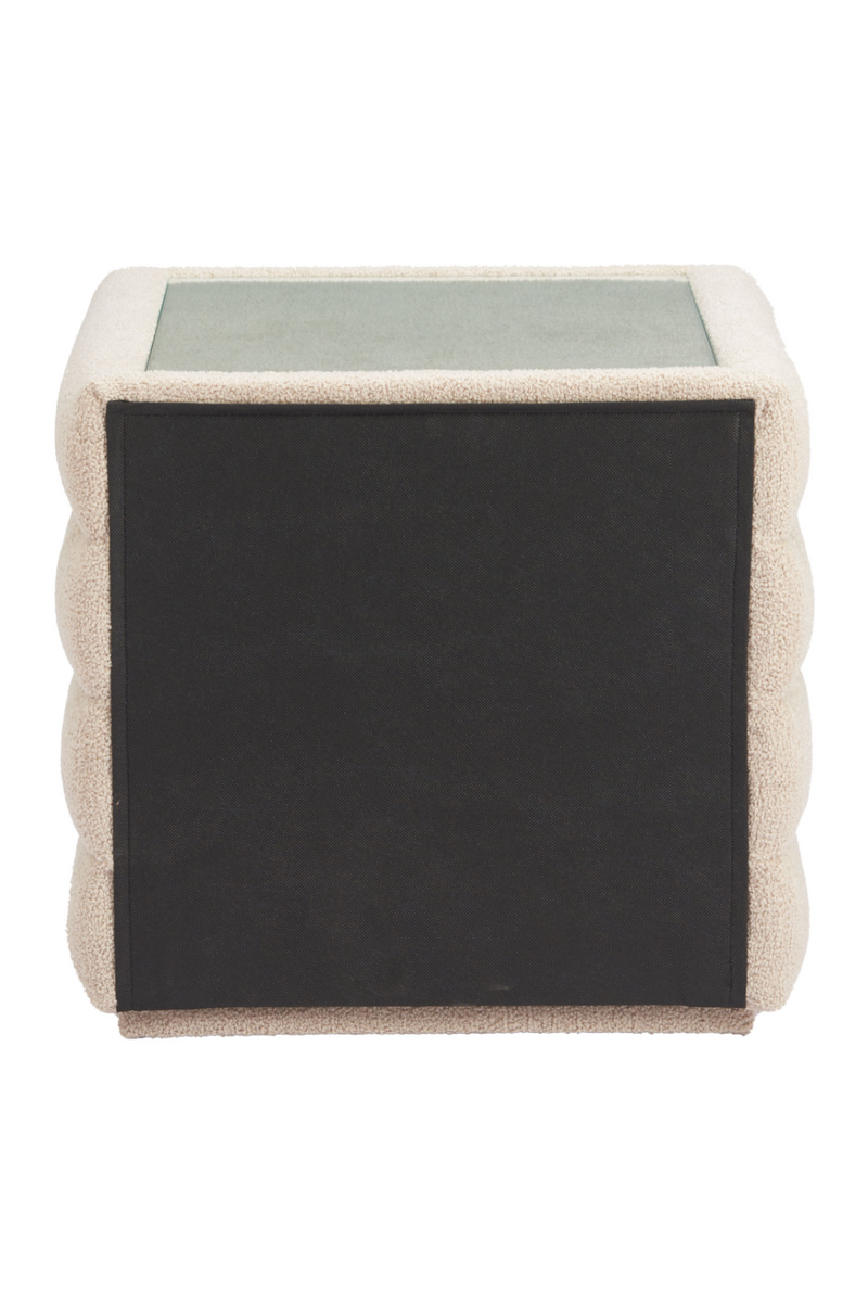 Beige Shearling 2-Drawer Nightstand | OROA Modern Soffice | Oroatrade.com