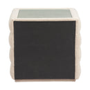 Beige Shearling 2-Drawer Nightstand | OROA Modern Soffice | Oroatrade.com
