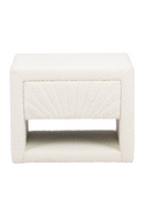 White Fabric 1-Drawer Nightstand | OROA Modern Barris | Oroatrade.com