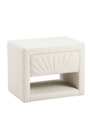 White Fabric 1-Drawer Nightstand | OROA Modern Barris | Oroatrade.com