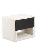 White Fabric 1-Drawer Nightstand | OROA Modern Barris | Oroatrade.com