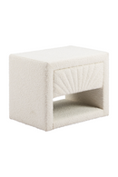 White Fabric 1-Drawer Nightstand | OROA Modern Barris | Oroatrade.com