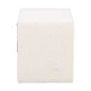 White Fabric 1-Drawer Nightstand | OROA Modern Barris | Oroatrade.com
