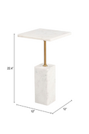 Square White Marble Side Table | OROA Modern Naht | Oroatrade.com