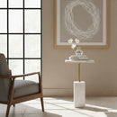 Square White Marble Side Table | OROA Modern Naht