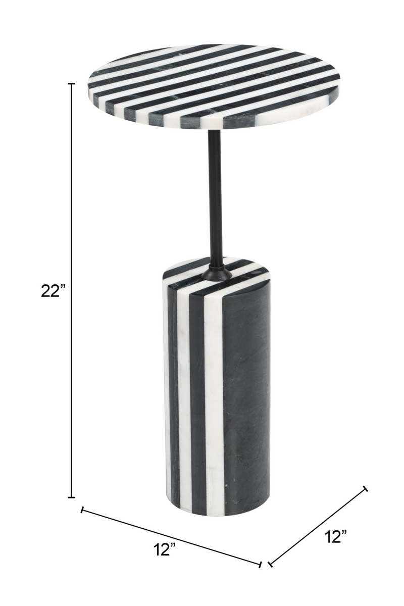 Stripes Marble Side Table | OROA Modern Regles | Oroatrade.com