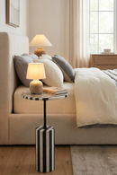 Stripes Marble Side Table | OROA Modern Regles | Oroatrade.com