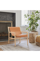 Tan Leather Accent Chair | OROA Modern Doek | Oroatrade.com