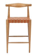 Tan Woven Leather Counter Stool | OROA Modern Bandani | Oroatrade.com
