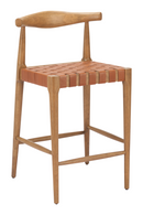 Tan Woven Leather Counter Stool | OROA Modern Bandani | Oroatrade.com