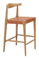 Tan Woven Leather Counter Stool | OROA Modern Bandani | Oroatrade.com