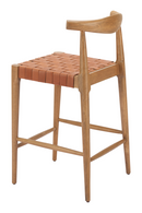 Tan Woven Leather Counter Stool | OROA Modern Bandani | Oroatrade.com