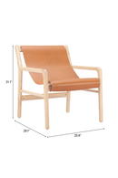 Tan Leather Accent Chair | OROA Modern Doek | Oroatrade.com
