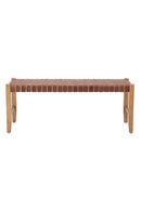 Brown Woven Leather Bench | OROA Modern Bandani | Oroatrade.com