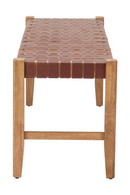 Brown Woven Leather Bench | OROA Modern Bandani | Oroatrade.com
