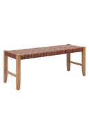 Brown Woven Leather Bench | OROA Modern Bandani | Oroatrade.com