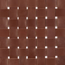 Brown Woven Leather Bench | OROA Modern Bandani