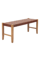 Brown Woven Leather Bench | OROA Modern Bandani | Oroatrade.com
